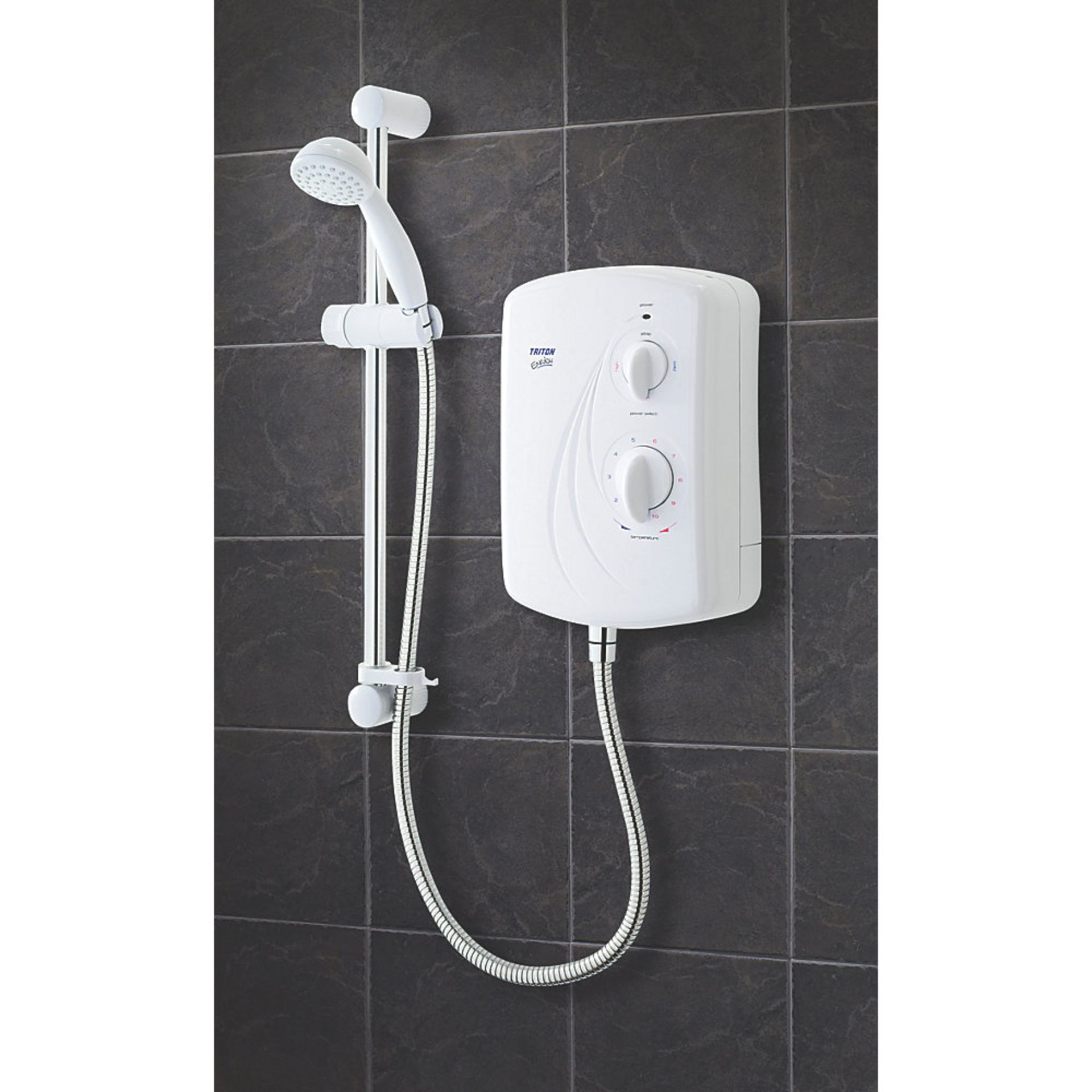 (QP149) TRITON ENRICH WHITE 8.5KW MANUAL ELECTRIC SHOWER. A great value unit that is easy to((QP149) - Image 3 of 3