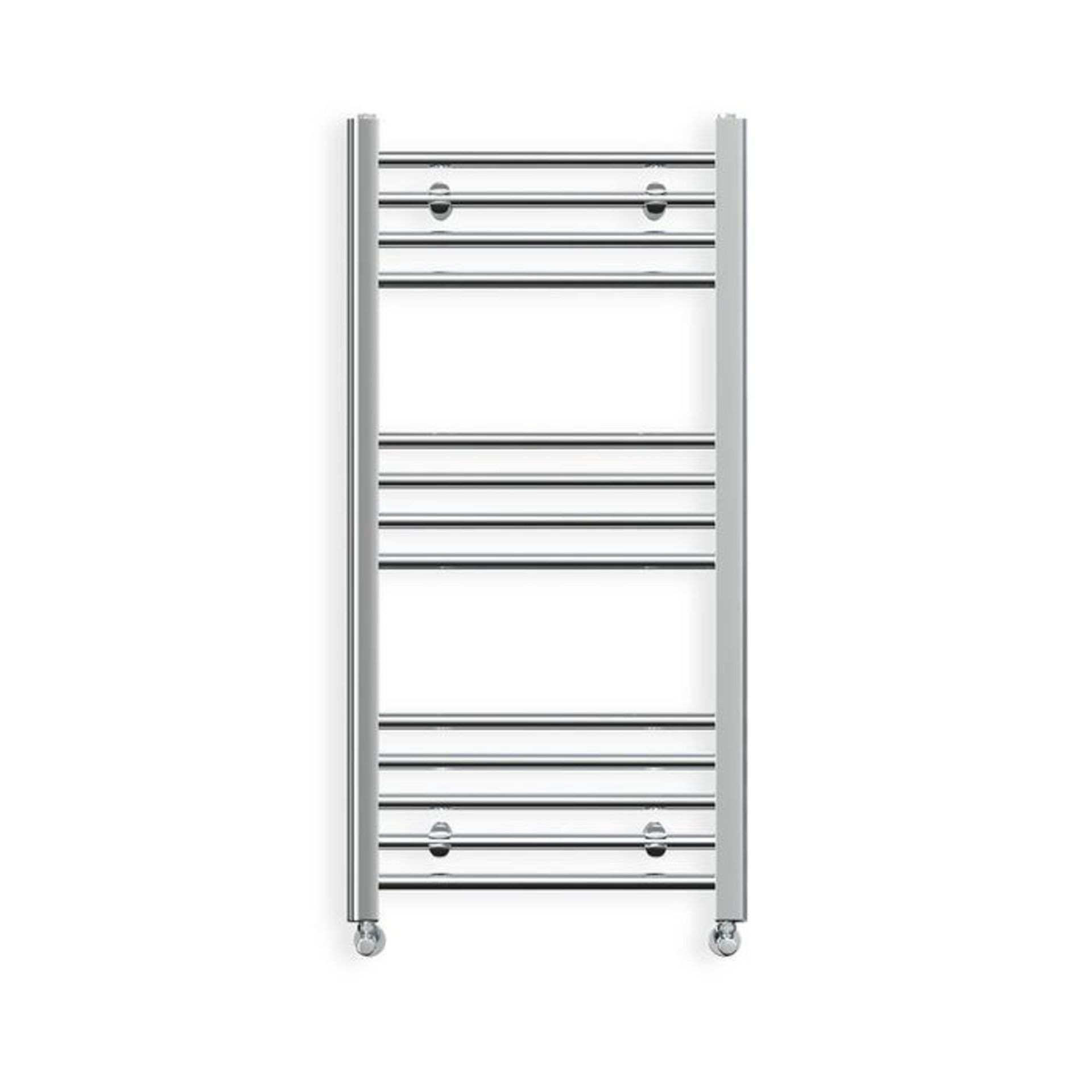 (VD127) 1100x300mm Straight Heated Towel Radiator. Made from chrome plated low carbon steel. ... - Image 2 of 2