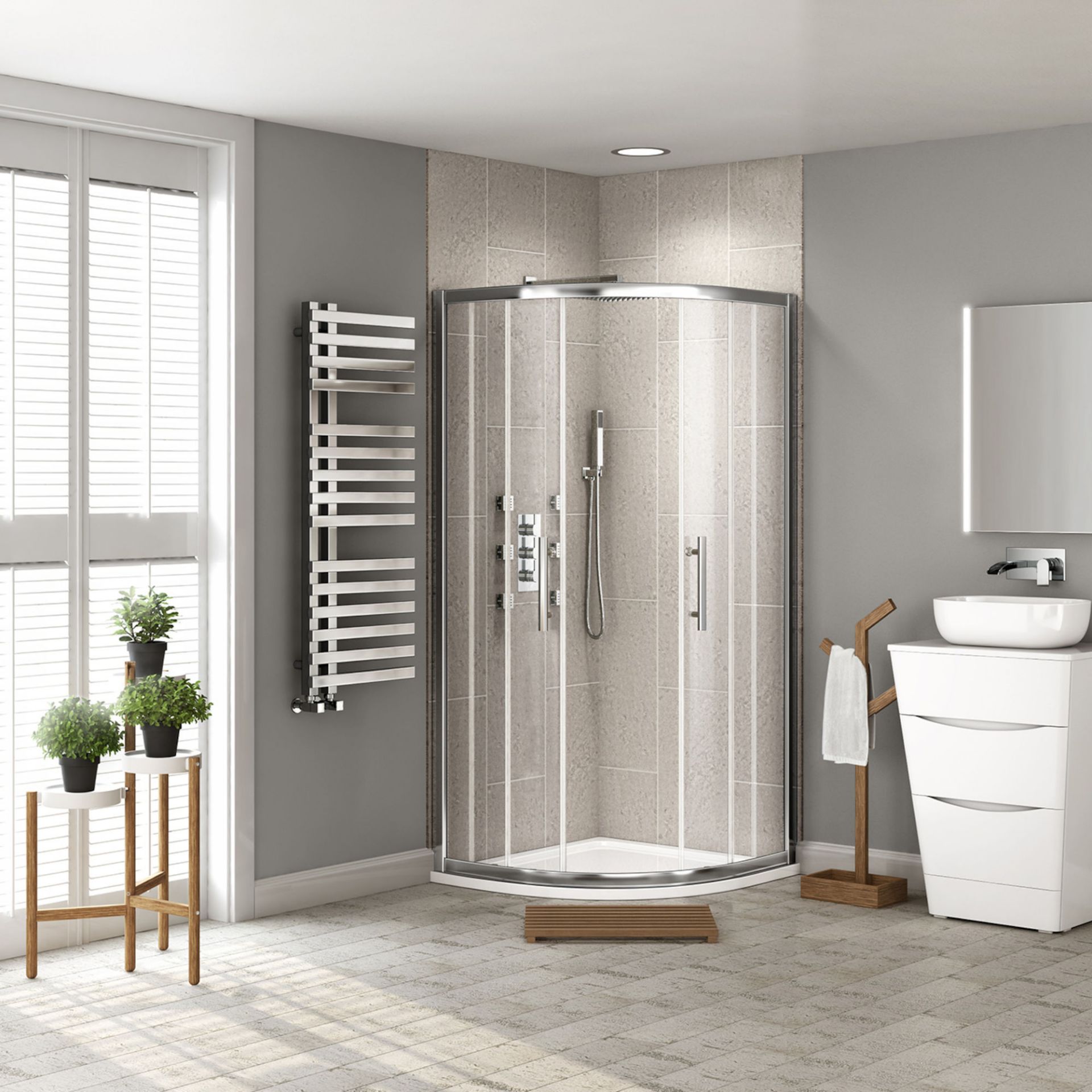 Twyfords 900x900mm - 8mm - Premium EasyClean quadrant shower enclosure. RRP £499.99. 8mm Easy... - Image 3 of 4