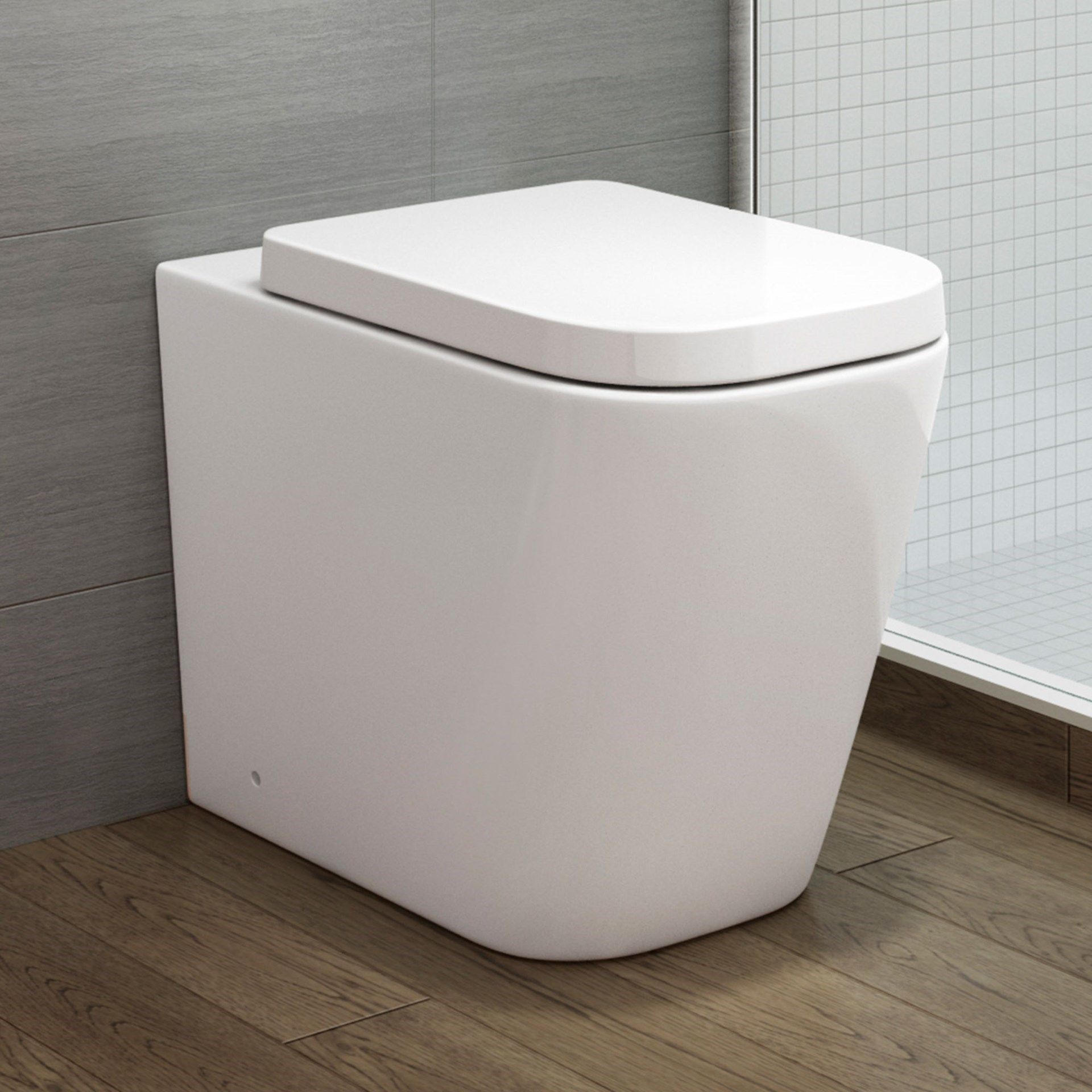 Florence Rimless Back to Wall Toilet inc Luxury Soft Close Seat. RRP £349.99.640BTW. Rimless ... - Image 3 of 3
