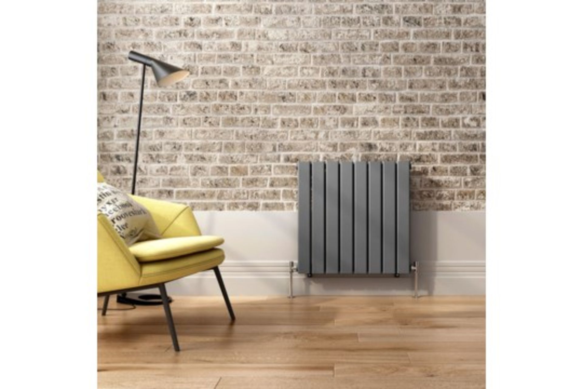 (CC128) 600x595mm XIMAX OCEANUS DESIGNER RADIATOR ANTHRACITE. RRP £249.99. Stylish radiat... - Image 2 of 2