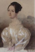 Jean-Baptiste Isabey (1767-1855) - Watercolour - Young Regency Female