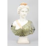 Elegant Classical Style Marble Bust of Lady