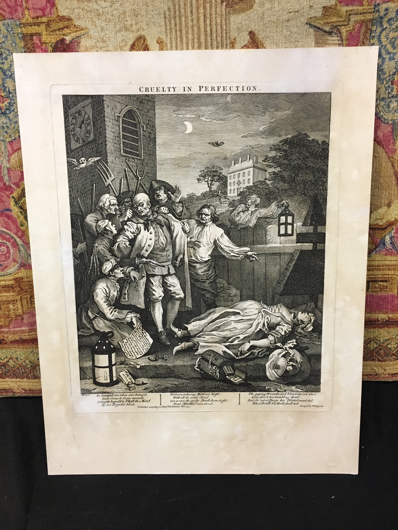 William Hogarth (1697-1764) the four stages of cruelty prints