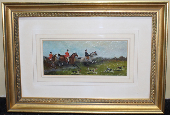 Pair of Late Victorian Sporting Hunt Paintings - Image 4 of 5