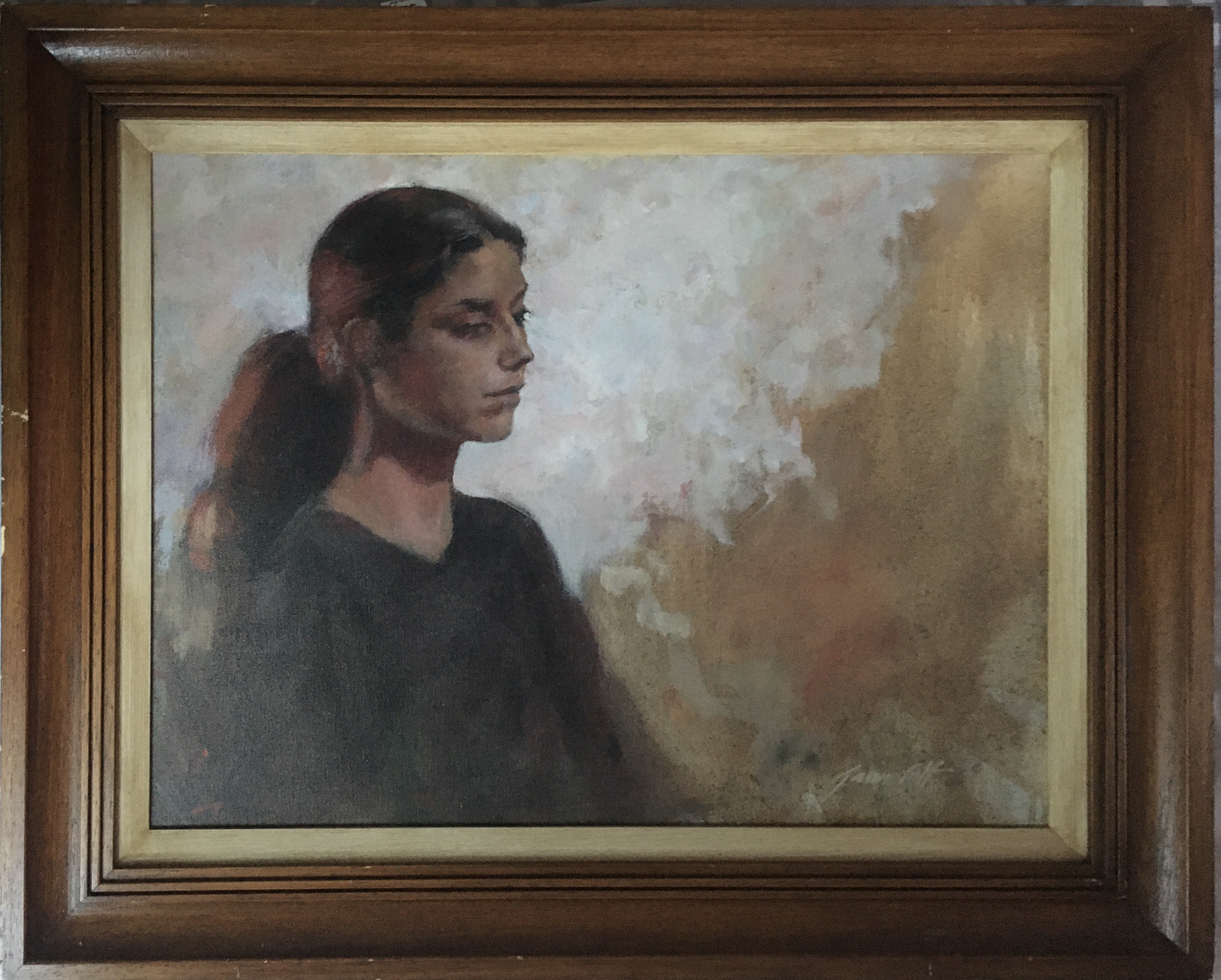 Portrait of a Woman, Gavin Salt, signed, acrylic, - Image 2 of 8