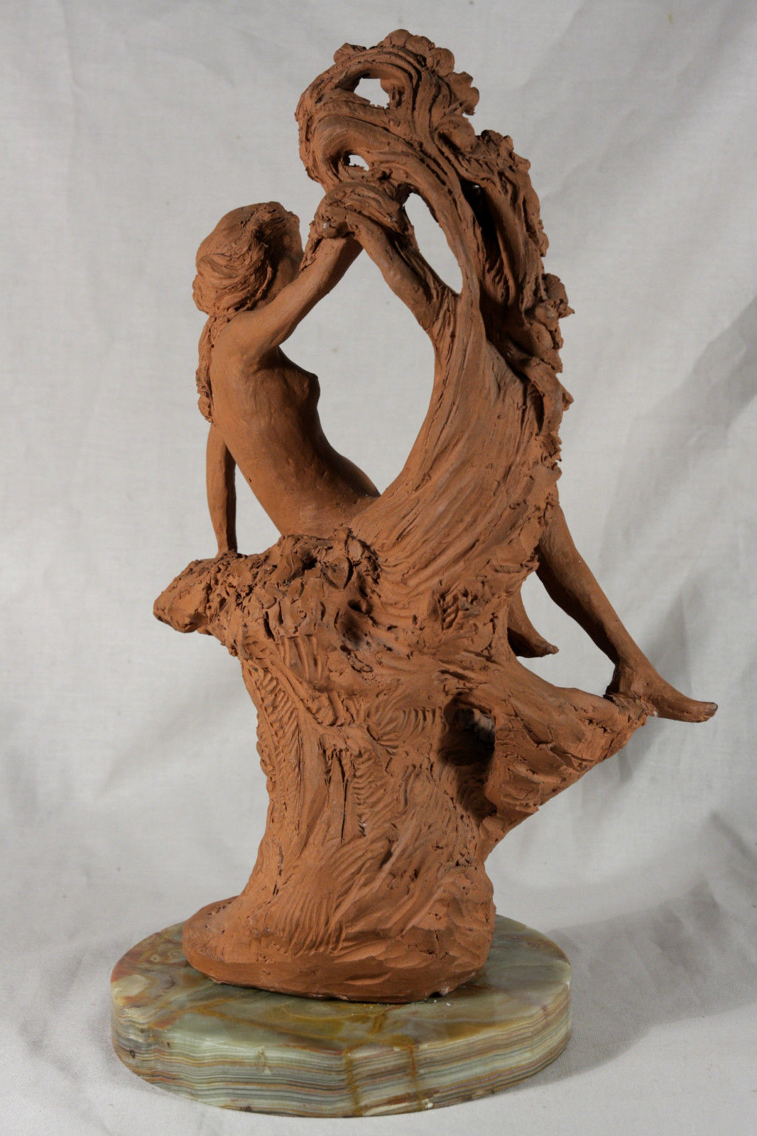 Beautiful 20th Century Nude Terracotta Sculpture - Bonhams - Onyx Marble Base - Image 7 of 13