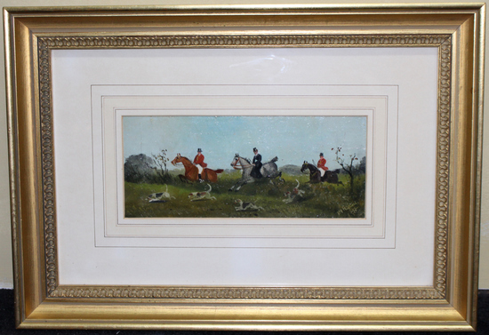 Pair of Late Victorian Sporting Hunt Paintings - Image 2 of 5