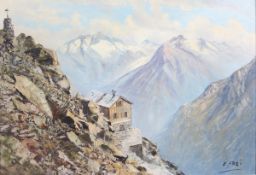 Alpine Landscape by Emil Frei (Swiss, 1882–1955) Oil on Canvas