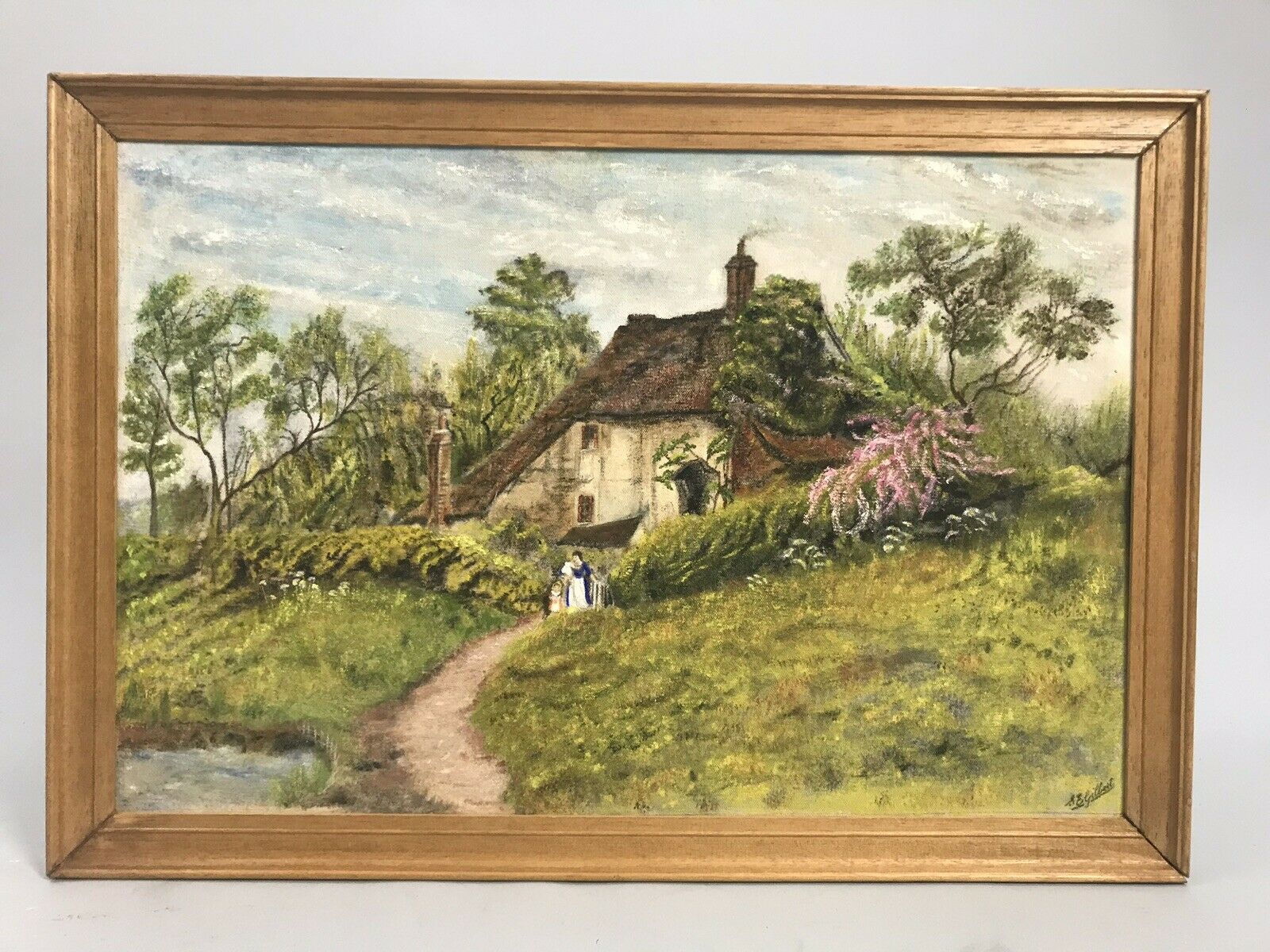 Country Cottage Landscape Painting