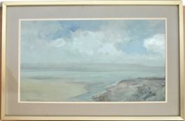 Coastal Landscape Scene, Indistinctly signed Acrylic Painting