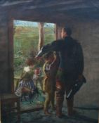 A Call to Arms' Fine Pre Raphaelite Painting Oil on Canvas