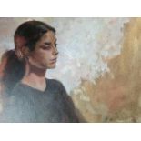 Portrait of a Woman, Gavin Salt, signed, acrylic,