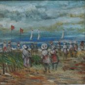 Walter John Beauvais (1942-98) Beach Scene Oil Painting