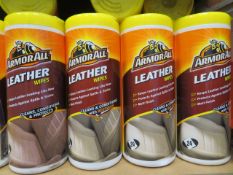 22 X ARMORALL 24 PACK LEATHER WIPES. UK DELIVERY AVAILABLE FROM £14 PLUS VAT. HUGE RE-SALE POT...