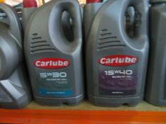 7 Items to include 5x Carlube Engine Oil 5W30 Semi-Synthetic 5L. 2X Carlube Engine Oil 15W40 Mi...
