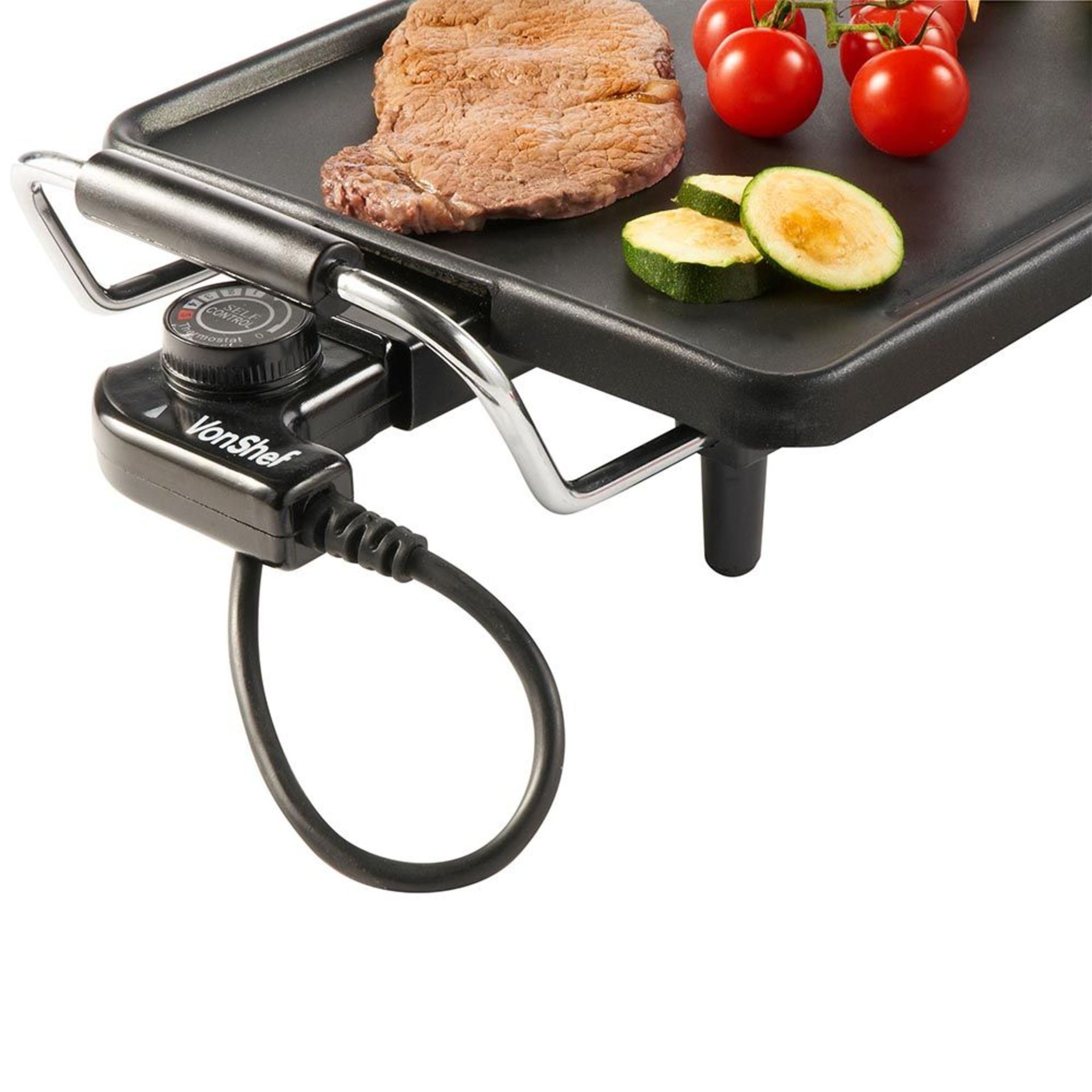 (KG39) Teppanyaki Grill. Large grill surface - 43 cm x 22 cm - with non-stick coating is great ... - Image 4 of 4