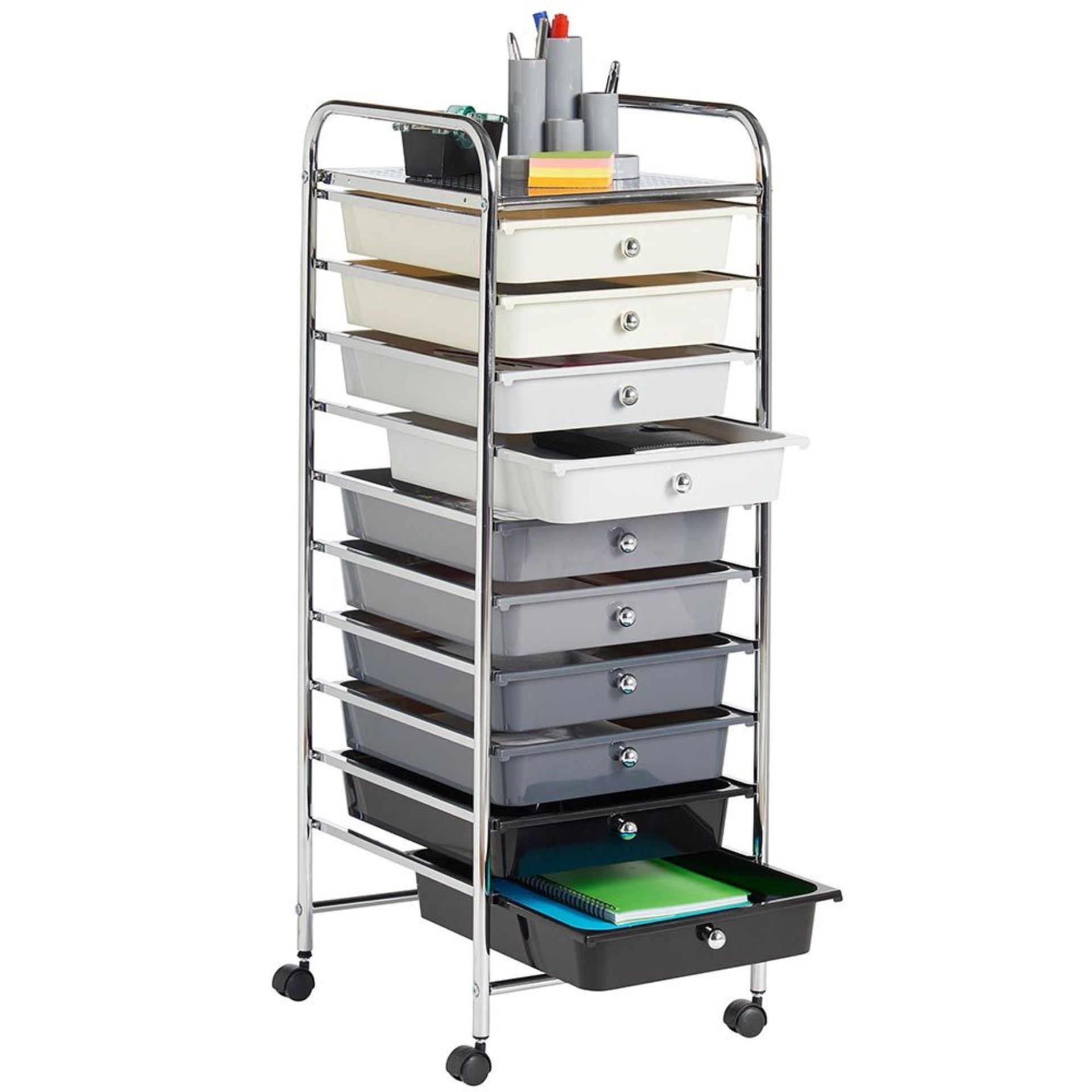 (KG16) Ombre 10 Drawer Trolley. Great for homes, offices, beauty salons and more! Each drawer ... - Image 4 of 4