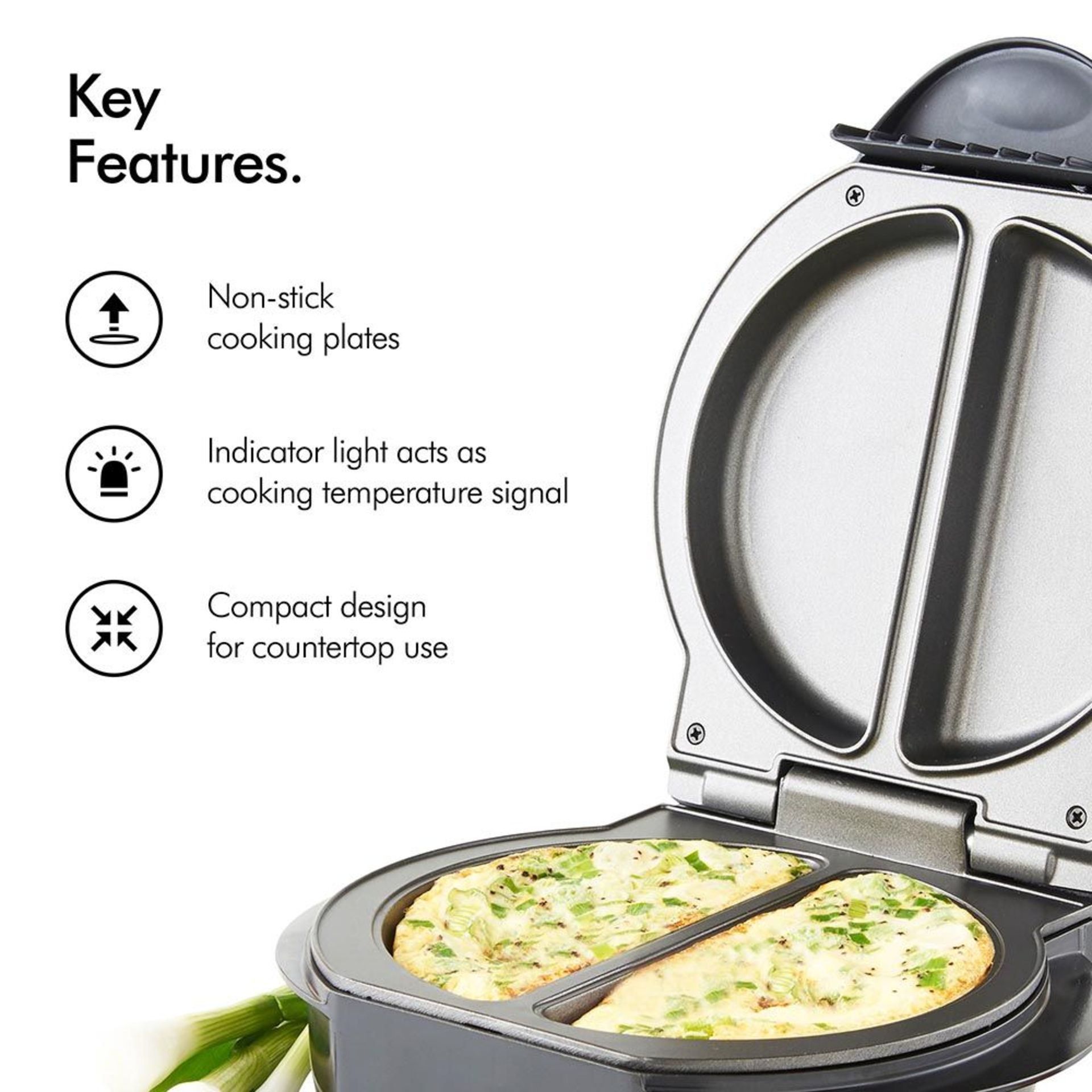 (KG14) Electric Omelette Maker. The easy route to the perfect omelette! Make 2 plain or filled ... - Image 4 of 4