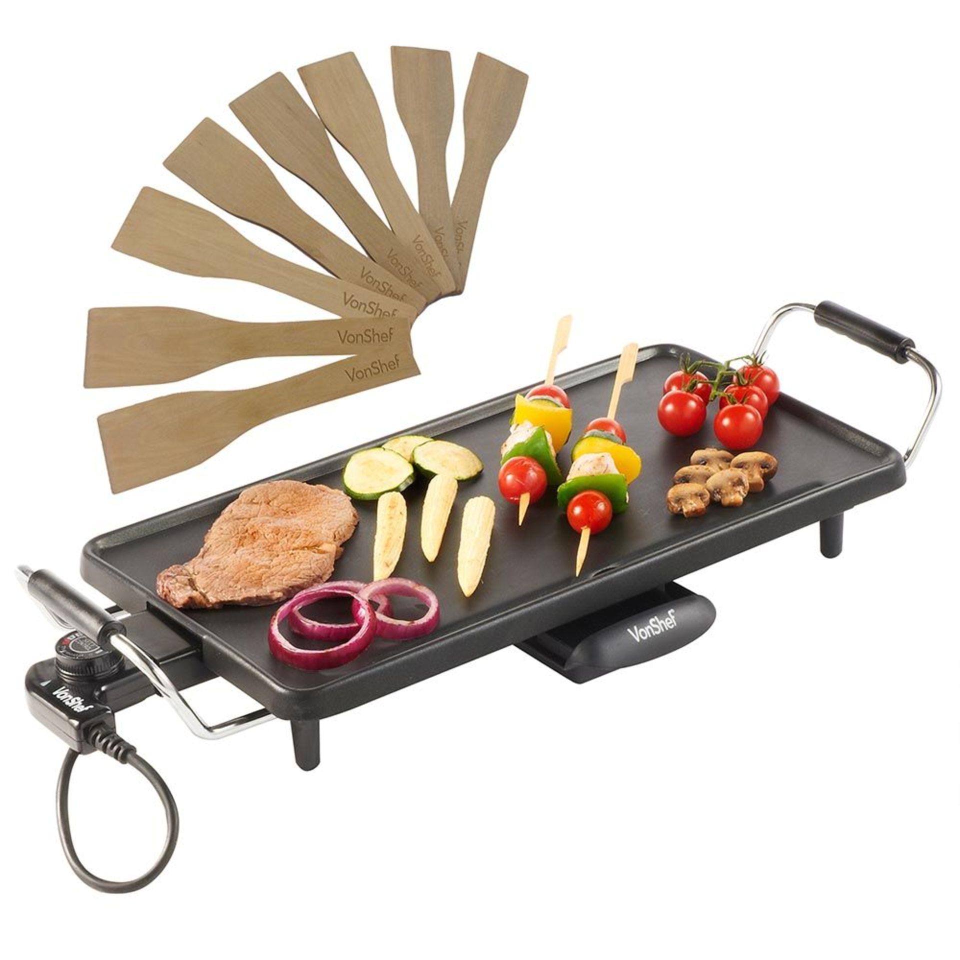 (KG39) Teppanyaki Grill. Large grill surface - 43 cm x 22 cm - with non-stick coating is great ... - Image 2 of 4