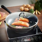 (KG43) 28cm Induction Sauté Pan. Made from durable 3.5mm cast aluminium with easy clean non-st...