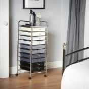 (KG16) Ombre 10 Drawer Trolley. Great for homes, offices, beauty salons and more! Each drawer ...