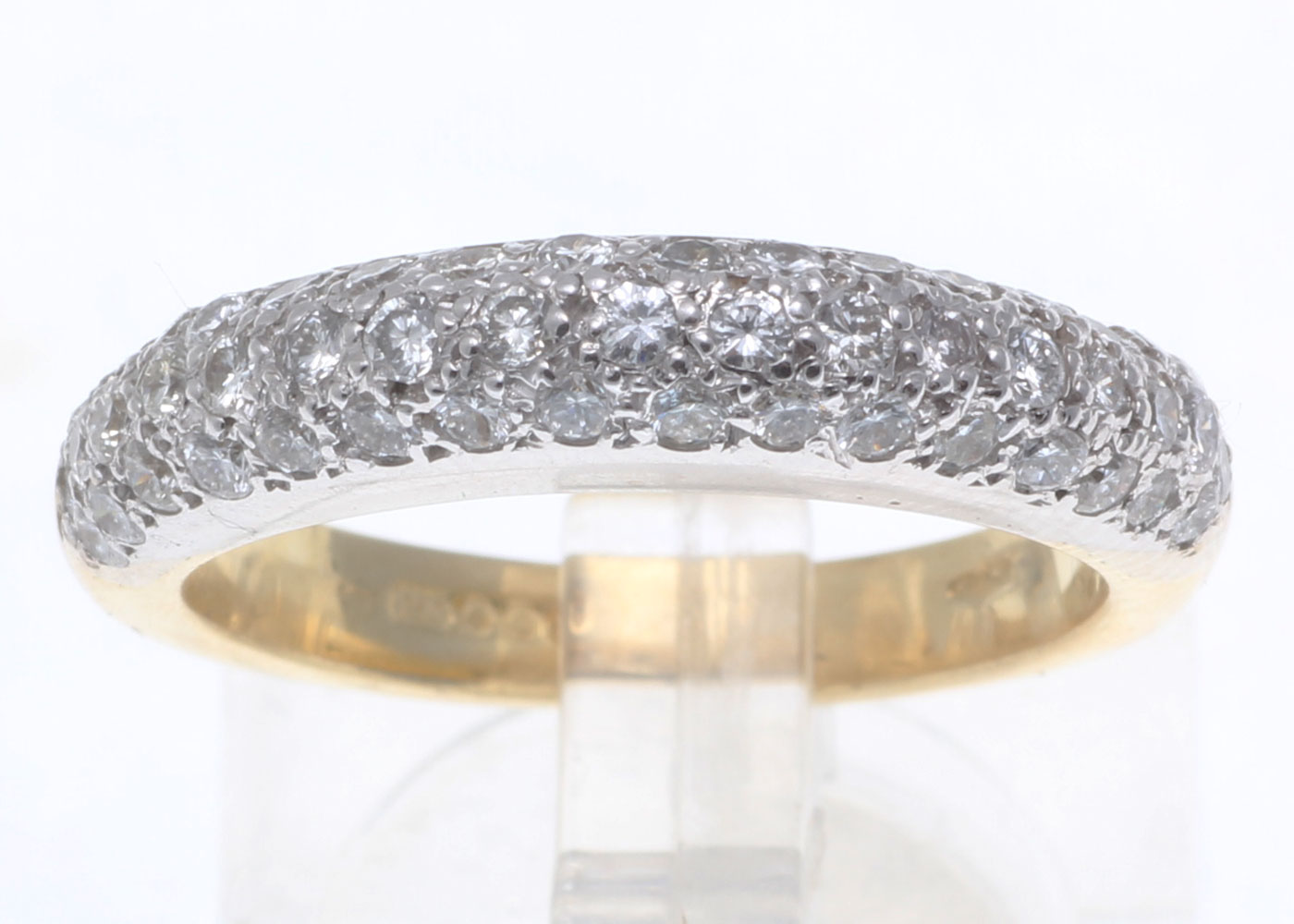 18ct Wedding Band Diamond Ring E VVS2 1.58 Carats - Image 2 of 4