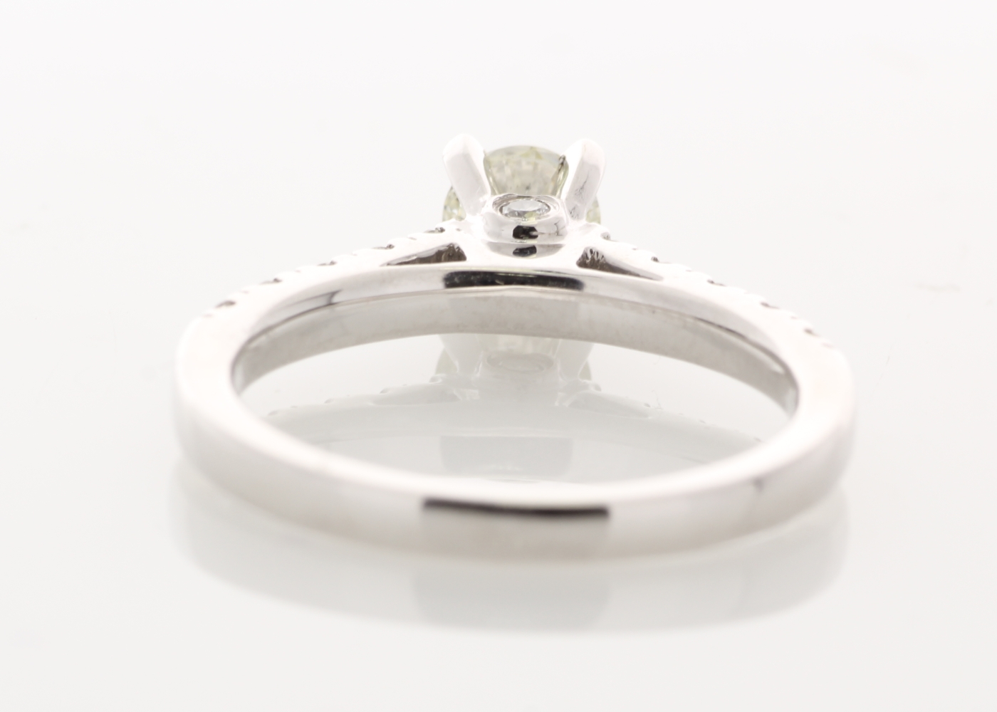 18ct White Gold Single Stone Prong Set With Stone Set Shoulders Diamond Ring (0.51) 0.91 Carats - Image 5 of 6