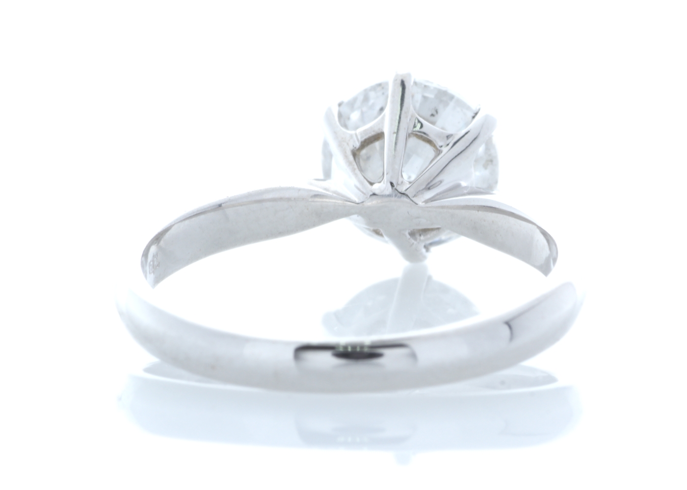 18ct White Gold Single Stone Prong Set Diamond Ring 2.01 Carats - Image 3 of 5