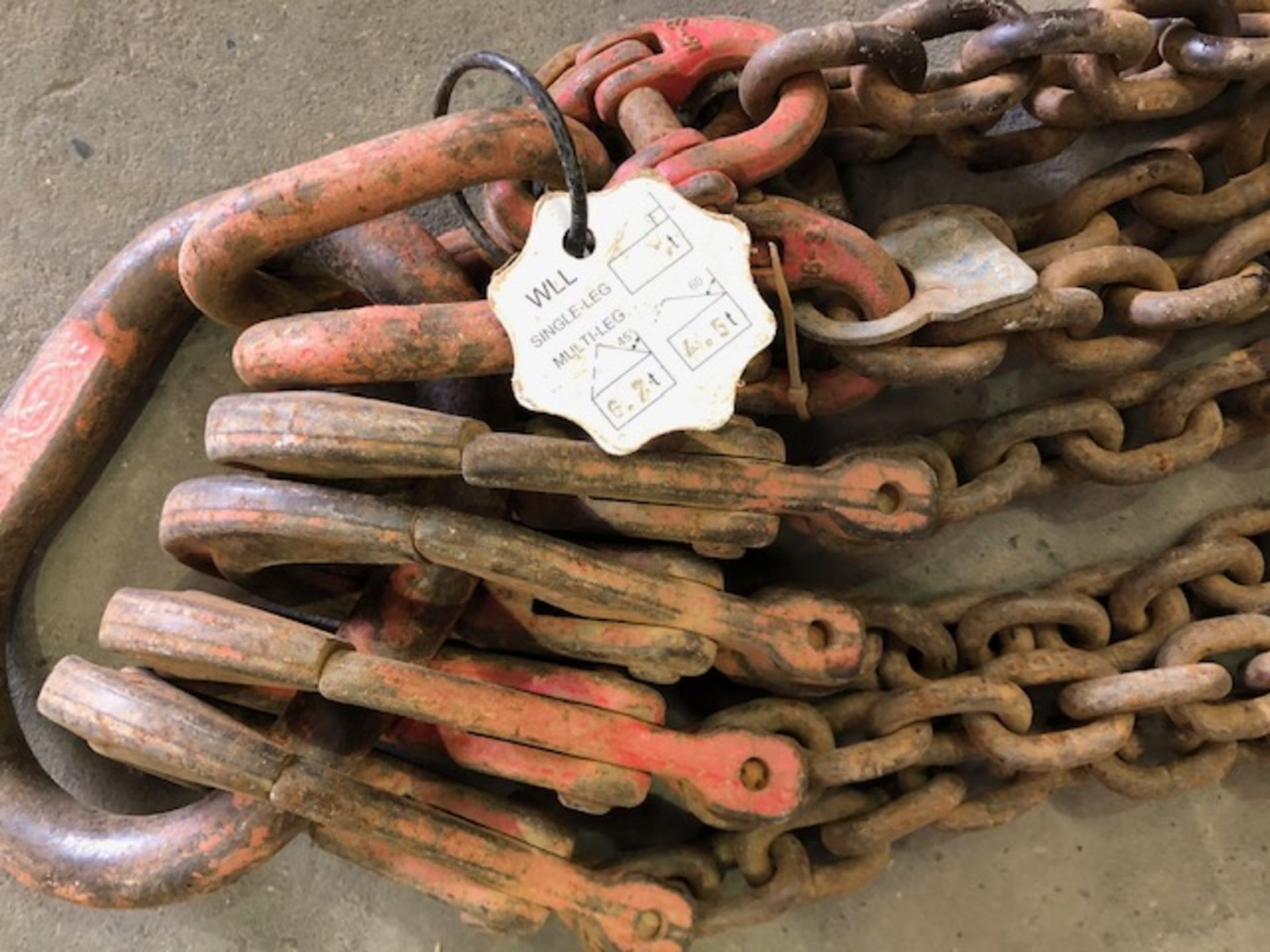 6 Ton Lifting Chains 4 Le - Image 2 of 2