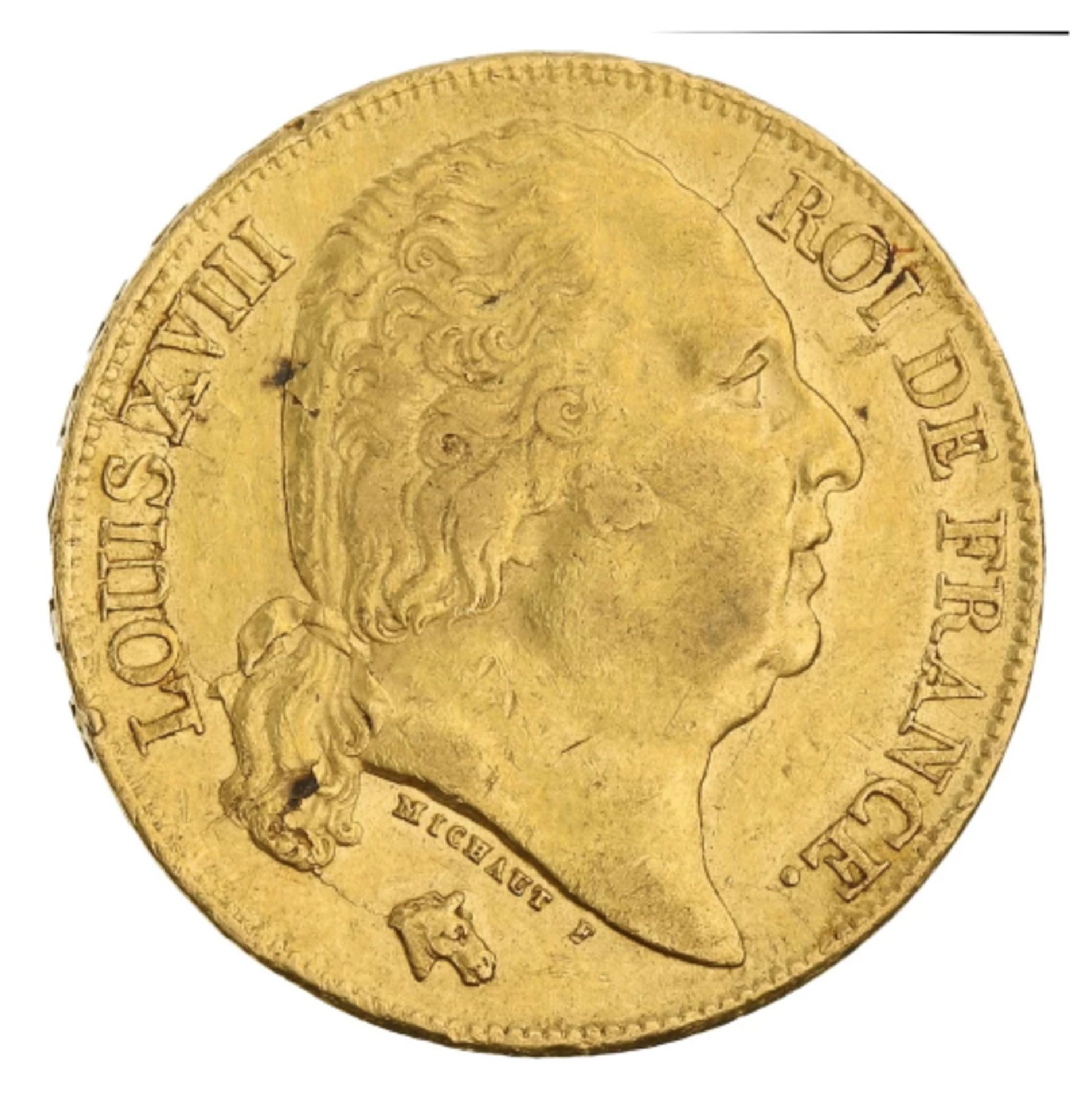 1818 - 20 Francs A - Louis XVIII - Bare head - Image 2 of 2
