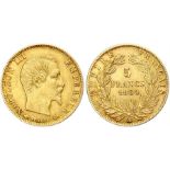 1860 - 5 Francs A - Paris - Solid Gold - Extremely fine