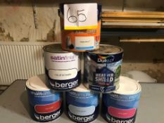 6 x Mixed 2.5ltr Paint