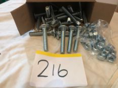 25 x Cup Square Hexagon Bolts