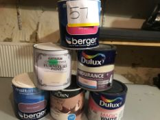 6 x Mixed 2.5ltr Paint