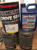 2 x 5ltr Ronseal Decking Rescue Paint 1 x 5ltr Thompson Quick Drying Drive Seal & Patio Magic
