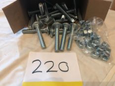 25 x Cup Square Hexagon Bolts