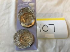 1 Pair Gainsborough Crystal Knob Set