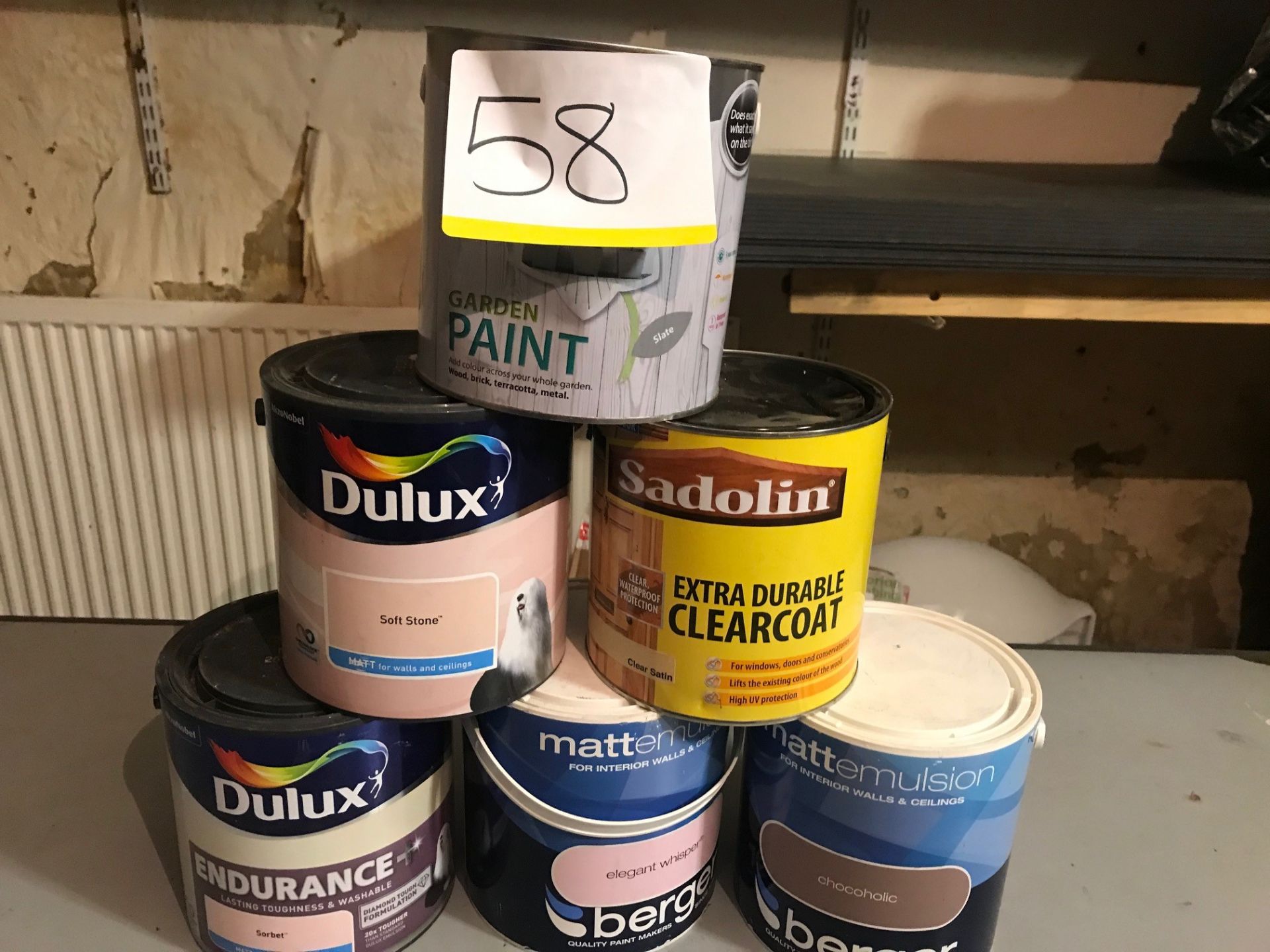 6 x Mixed 2.5ltr Paint