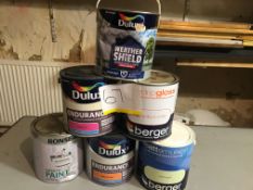 6 x Mixed 2.5ltr Paint