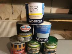 6 x Mixed 2.5ltr Paint