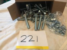 25 x Cup Square Hexagon Bolts