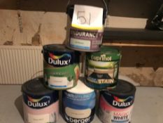 6 x Mixed 2.5ltr Paint