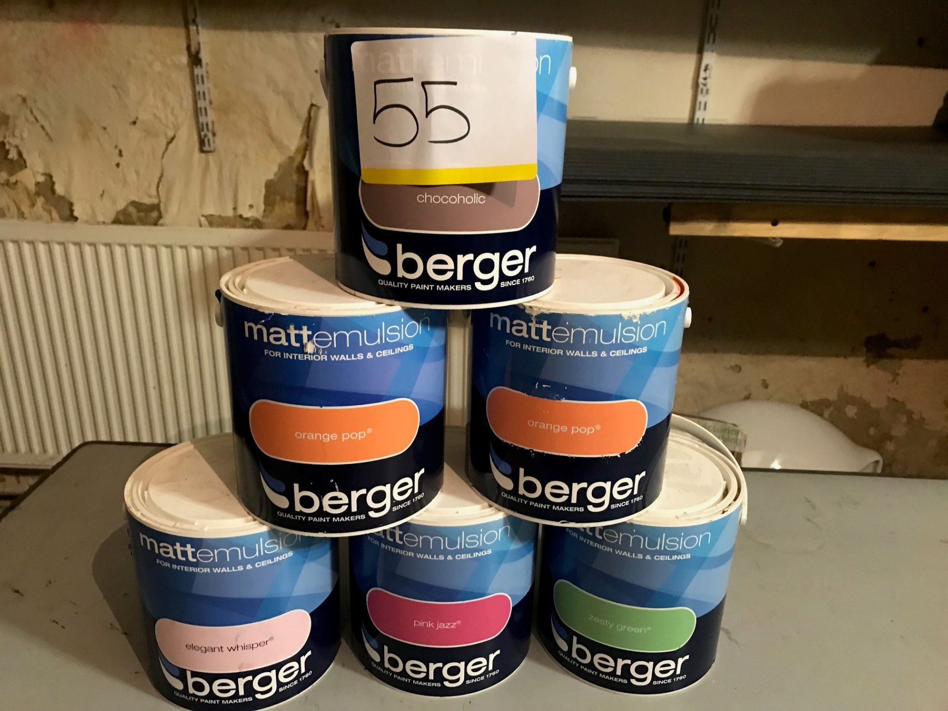 6 x Mixed 2.5ltr Paint