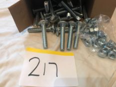 25 x Cup Square Hexagon Bolts