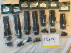 7 x Eclipse Mixed Straight Tower Bolts Black