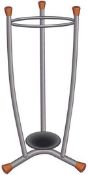 40 x Unilux London Umbrella Stand Removable Drip Tray Plated Steel Wooden Trim 1