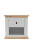 Boxed Item Easton 1 Drawers Lamp Table [Cream/Oak] 58X61X45Cm Rrp:£130.0