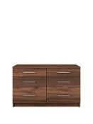 Boxed Item Prague 6 Drawers Chest [Walnut] 63X104X40Cm Rrp:£298.0