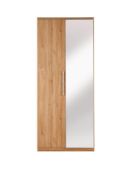 Boxed Item Prague 2 Doors Wardrobe [Oak] 199X81X53Cm Rrp:£226.0